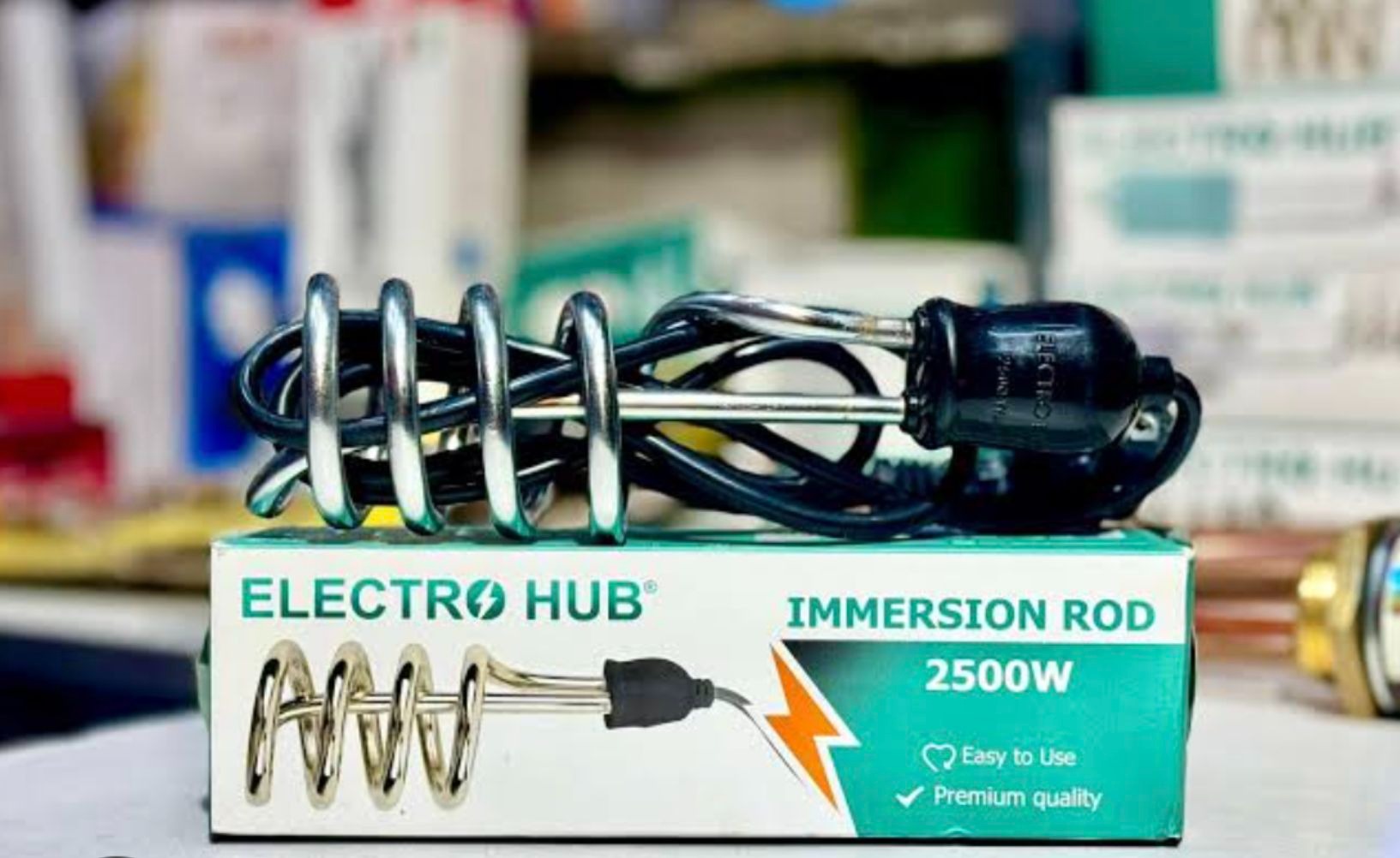 Water Heater Immersion Rod 2500W – Fast & Safe Electric Bucket Heater | Portable Immersion Heating Rod