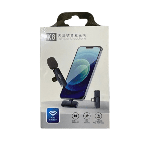 K8 Wireless Collar Microphone – Compatible with Android & Type-C Devices