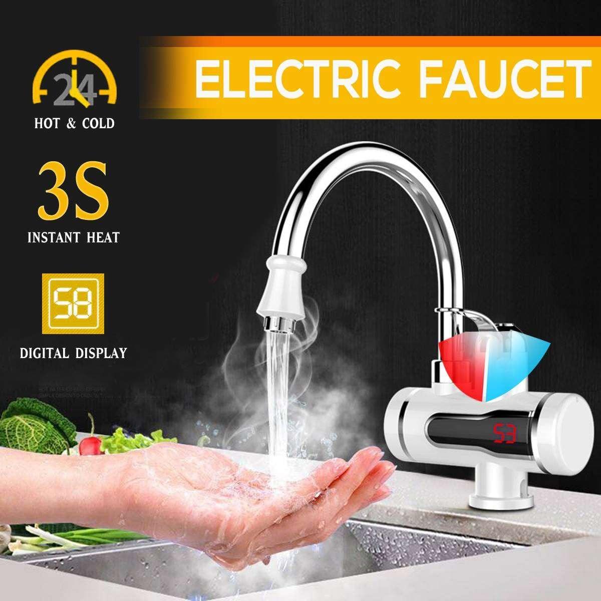 Instant Electric Water Heater Tap with Digital Display & Shower Head – For Kitchen & Bathroom - Image 2