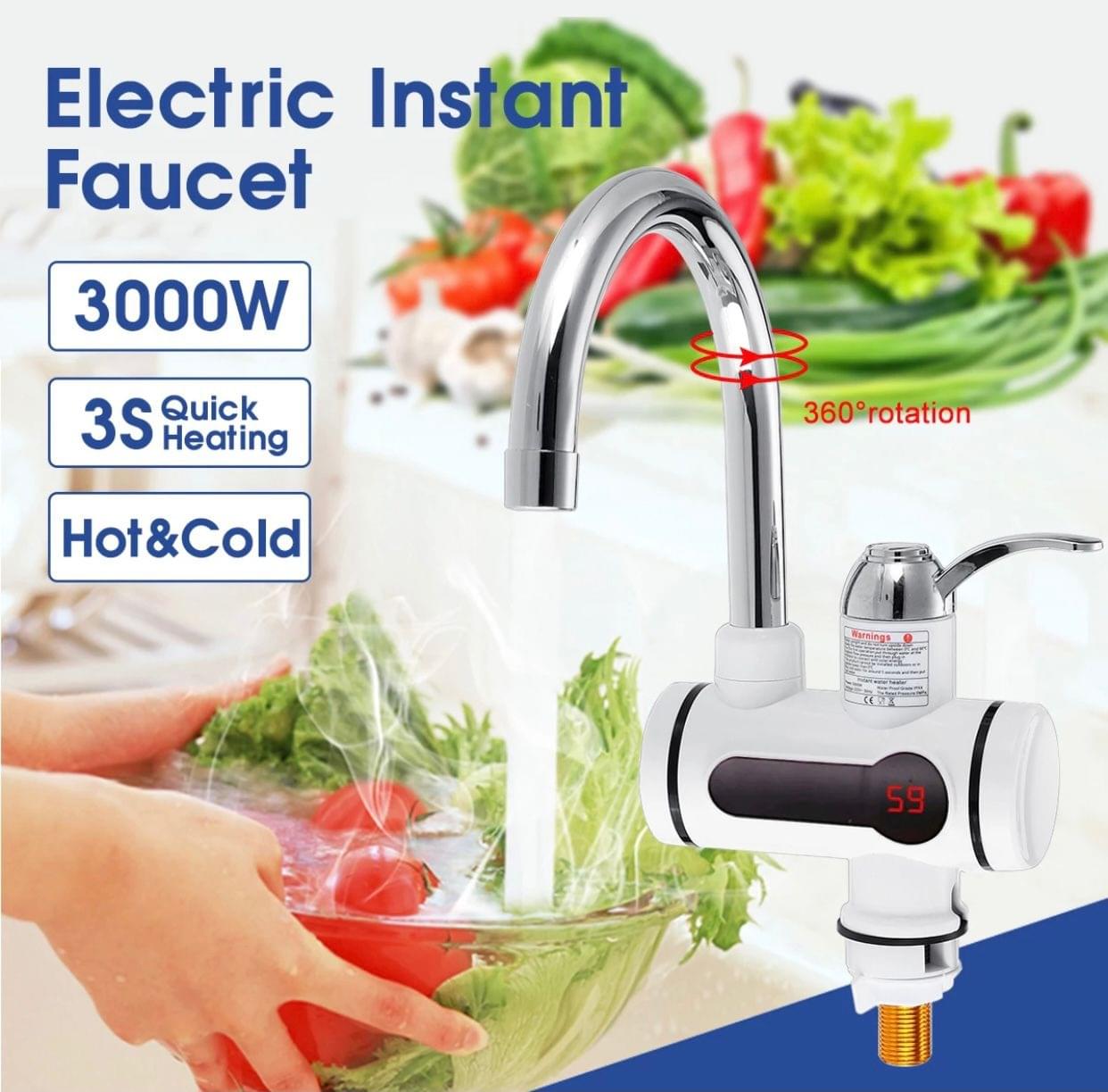 Instant Electric Water Heater Tap with Digital Display & Shower Head – For Kitchen & Bathroom - Image 6